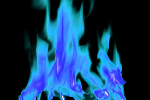 bright blue flames on an open fire that give that warm feeling