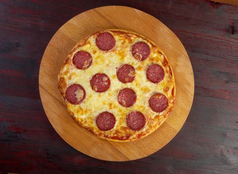 homemade pizza  Pepperoni.Closeup 