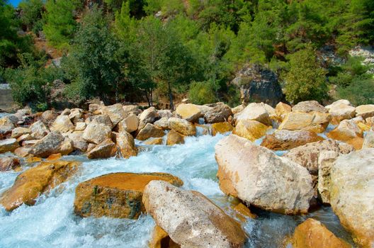 
mountain river.  Turkey.