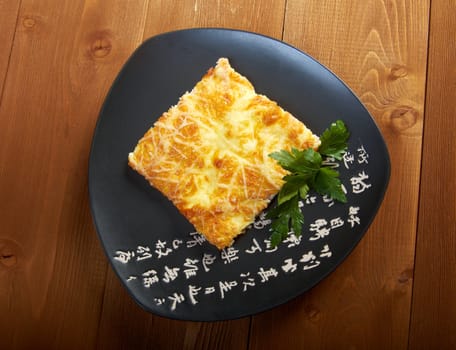 Omelet .Closeup .Shallow depth-of-field