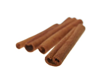 Cinnamon sticks isolated on white background