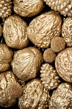 golden walnuts texture