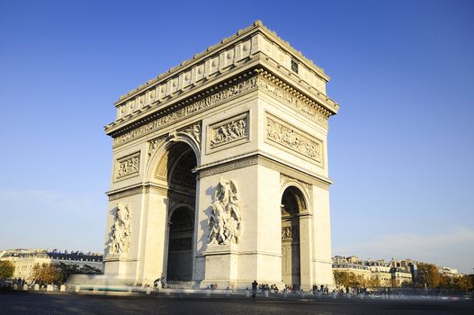 	
Arch of Triumph on the Charles De Gaulle square. Paris, France