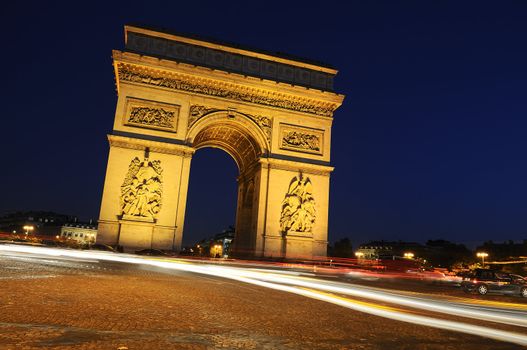 Arch of Triumph on the star place square. Paris, France