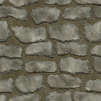 Stones in mortar seamless background