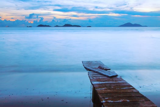 Jetty sunset in Hong Kong