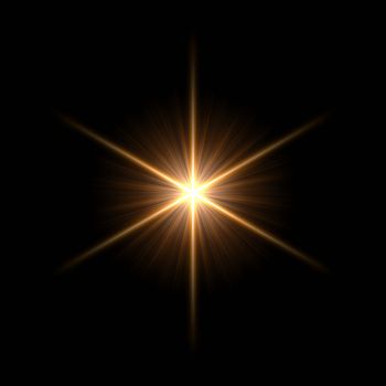 Abstract lens flare light over dark background