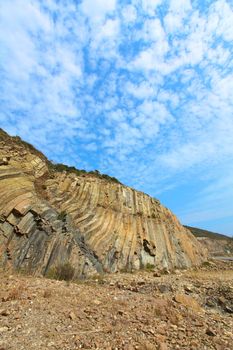 Hong Kong Geographical Park, the force of nature, folding and natural hexagonal column. 