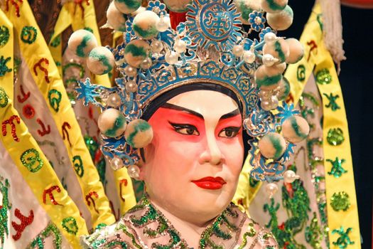 Cantonese opera dummy close-up.