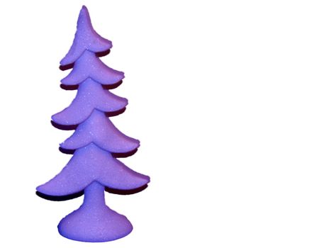 Purple Christmas tree designed for Christmas cards backgrounds lots of ad space