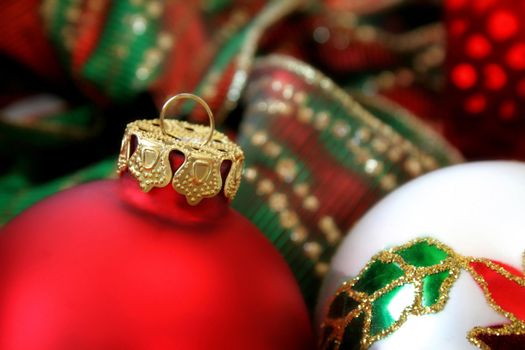 Close up of a Christmas ornament.