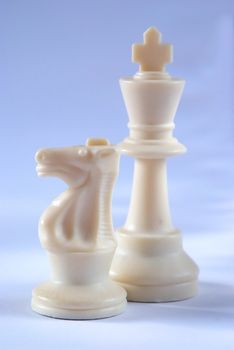 white chess knight and bishop