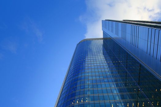 Modern skyscraper business center in Warsaw, Poland