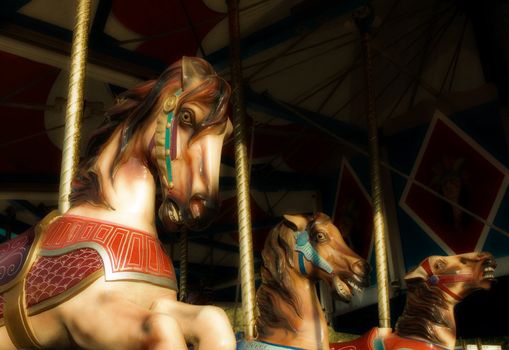 Carousel horses with a vintage feel