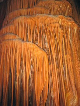 Details of Stalactites and stalagmite cave