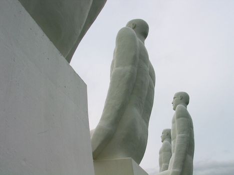 Monument statue Man Meets the Sea Esbjerg Denmark