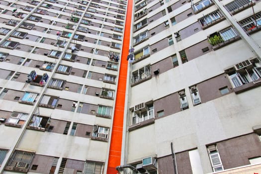 Packed Hong Kong public housing