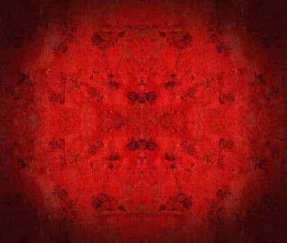 Old red Christmas grunge texture background or frame.