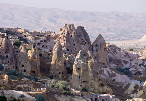 Cave city in Cappadocia, goreme,  Turkey