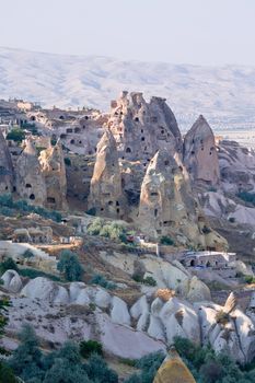 Cave city in Cappadocia, goreme,  Turkey