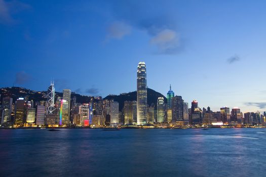 Hong Kong harbour at night