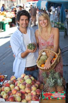 couple at market