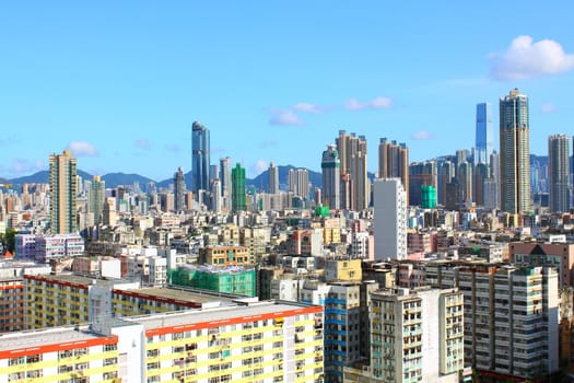 Hong Kong downtown at day time