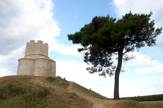 Ancient church on the hill in Nin, Croatia