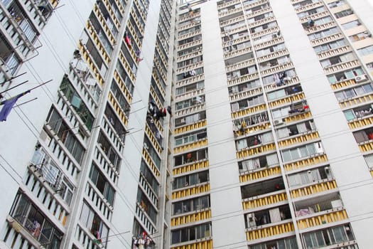 Packed Hong Kong public housing 