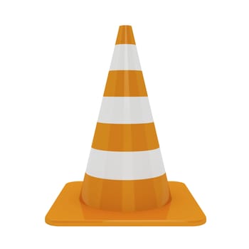 Traffic cone isolated on white background