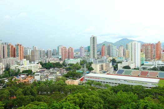 Yuen Long district in Hong Kong at day time