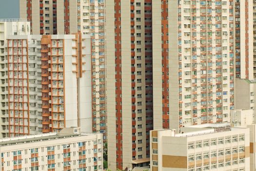 Packed Hong Kong apartment blocks