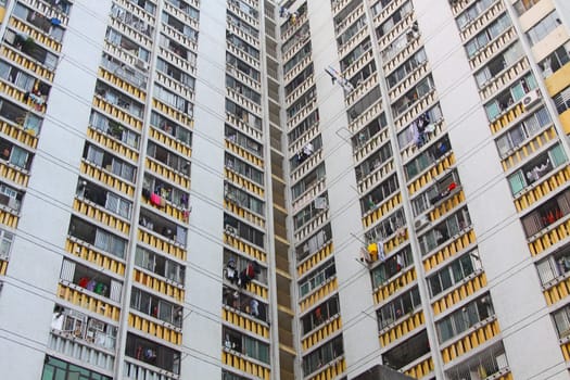 Packed Hong Kong public housing