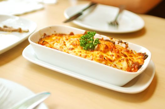 A picture of Baked Spaghetti Cheesy Shrimp