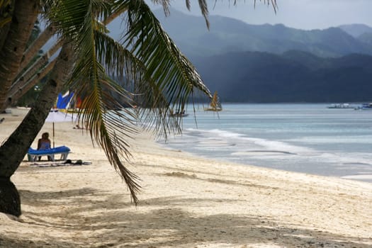 White beach. Philippines. Borocay