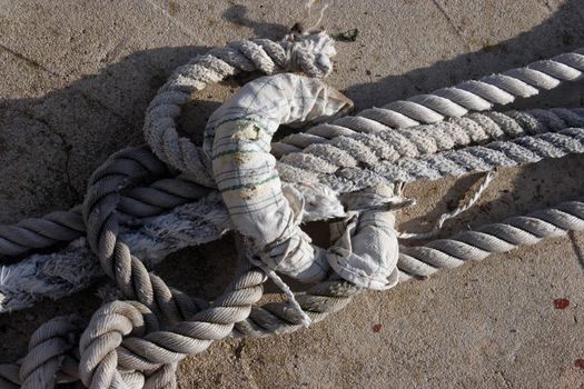 Rope knot close up background