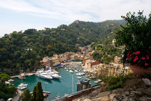 Aerial view of Portofino, Italy 