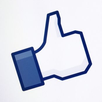 Kiev, Ukraine - December 8, 2011 - Closeup shot of Facebook thumbs up symbol on a monitor screen. One of the most popular forms of internet communication between users at this time.