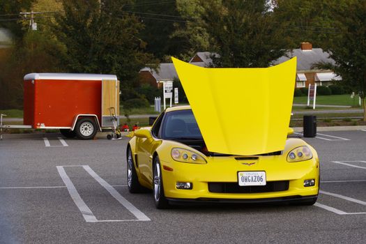 GLOUCESTER, VA, USA - OCTOBER 14: A Chevy Corvette Z06 at the Middle Peninsula Classic Cruisers Club weekly Car Show. Main Street Center. on October 14, 2011 in Gloucester, VA, USA