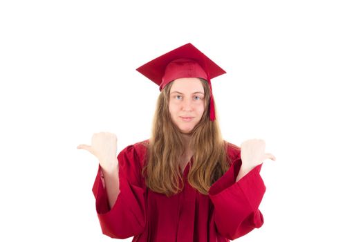 Female graduate in her academic gown