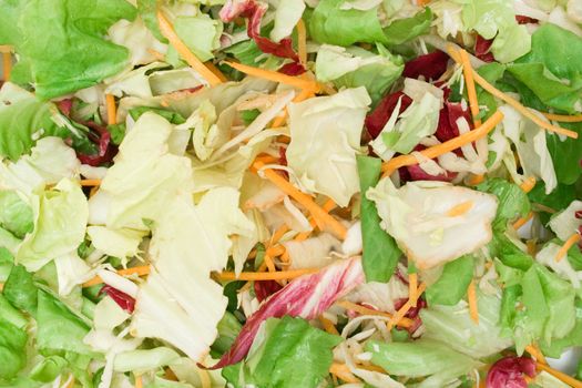 Texture shot of fresh looking mixed salad.