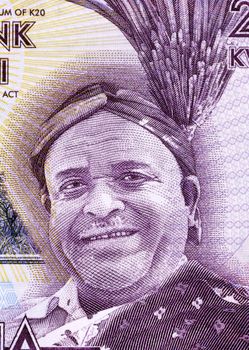 Inkosi Ya Makhosi M' Mbelwa II on 20 Kwacha 2012 Banknote from Malawi.