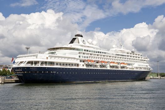 Cruise ship in the port of Helsinki, Finland