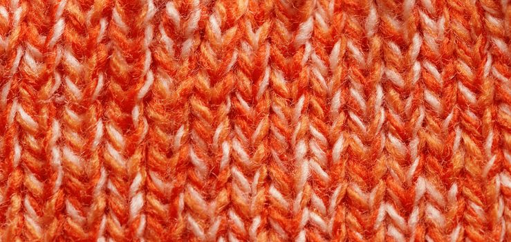 The wool orange fabric - a natural background