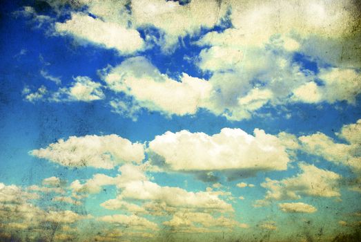 retro image of cloudy sky