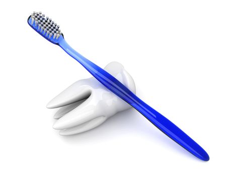 A generic toothbrush. 3D rendered Illustration.