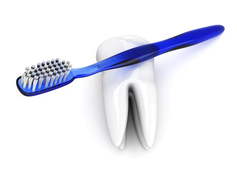 A generic toothbrush. 3D rendered Illustration.