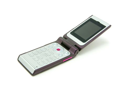 Mobile telephone isolated on a wait background