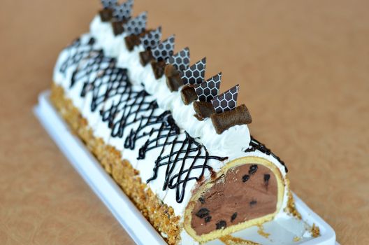 chocolate  ice cream cake , Beautiful decorated cake