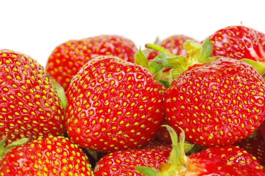 strawberries isolated on a white
